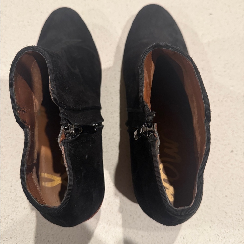 Sam Edelman Black Suede Ankle Booties - Picture 5 of 6